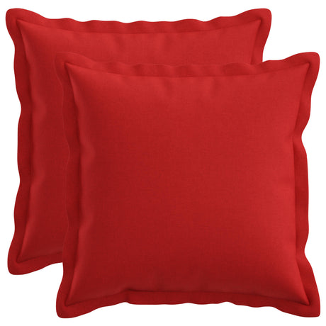 Vidaxl kussen met kussen houten 2 st rood faux linnen