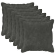 Vidaxl kussen met kussen houten 6 st antraciet microfiber fleece