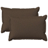 Vidaxl kussen met kussen houten 2 st taupe faux linnen