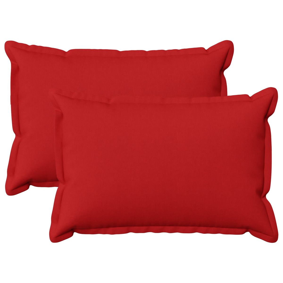 Vidaxl kussen met kussen houten 2 st rood faux linnen