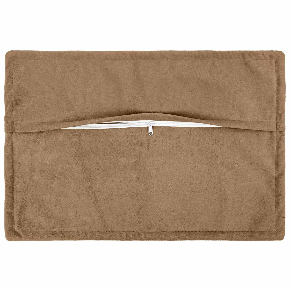 Vidaxl kussen 2 st houten taupe 40 x 60 cm microfiber fleece