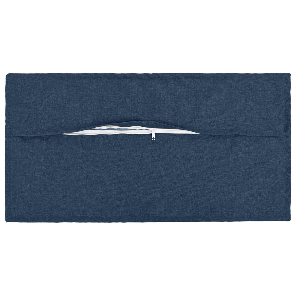 Vidaxl kussen met kussen houten 2 st blauw faux linnen
