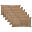 Vidaxl kussen met kussen houten 6 st taupe microfiber fleece