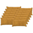 Vidaxl kussen met kussen houten 12 st geel microfiber fleece