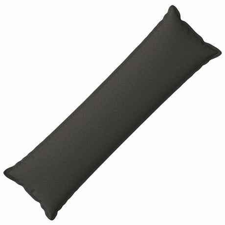Vidaxl kussen met kussen houten donkergrijs 40 x 145 cm faux linnen