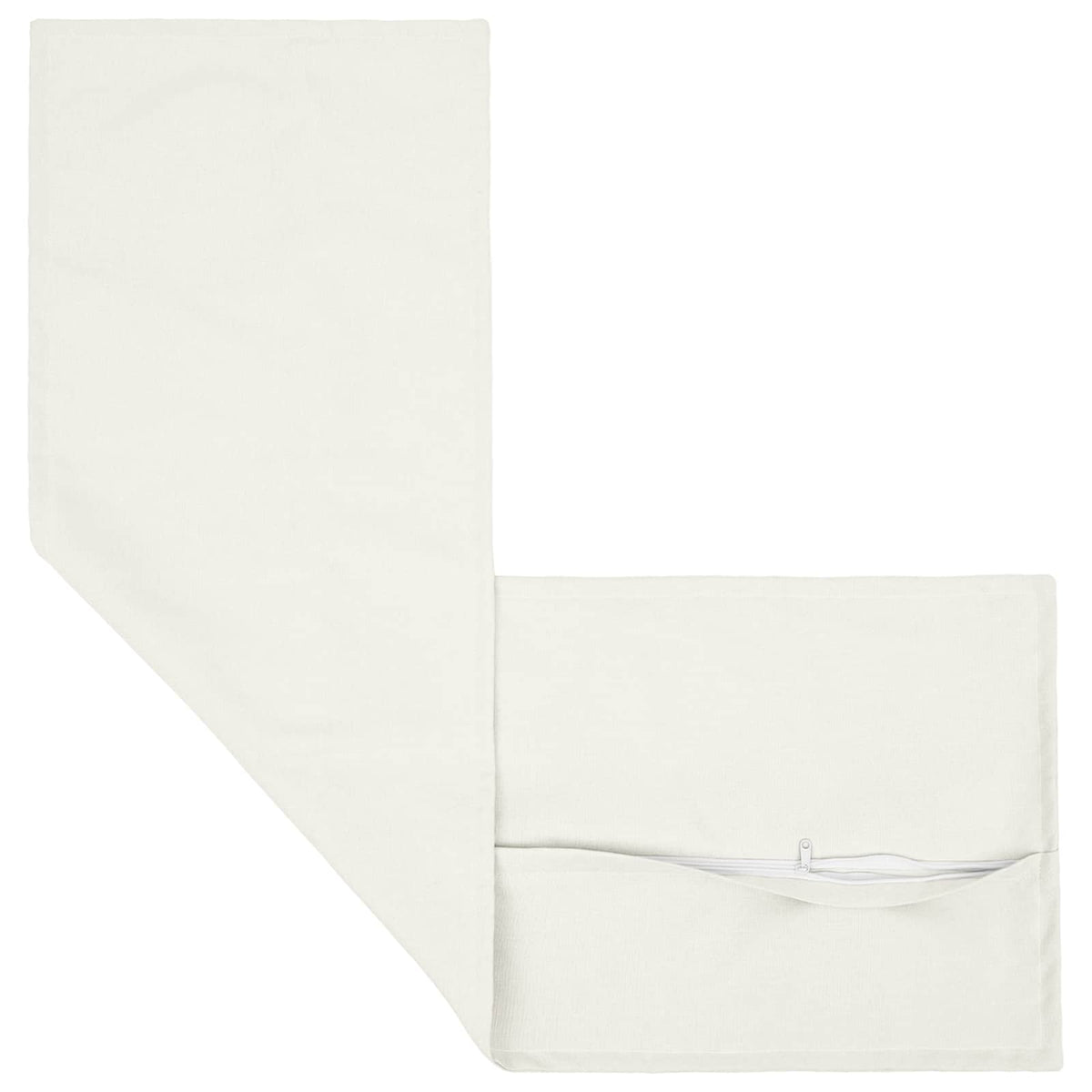Vidaxl kussen met kussen houten wit 40 x 145 cm faux linnen