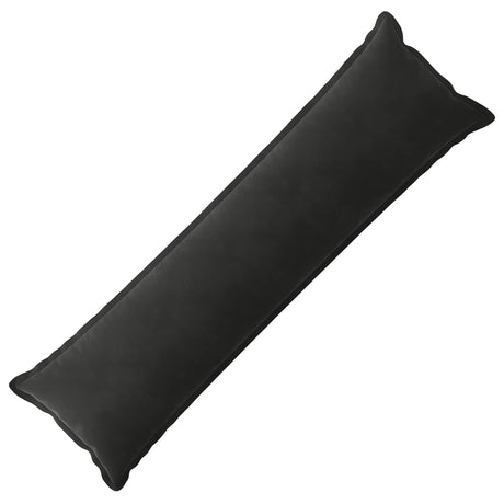 Vidaxl kussen met kussen houten zwart 40 x 145 cm fluweel