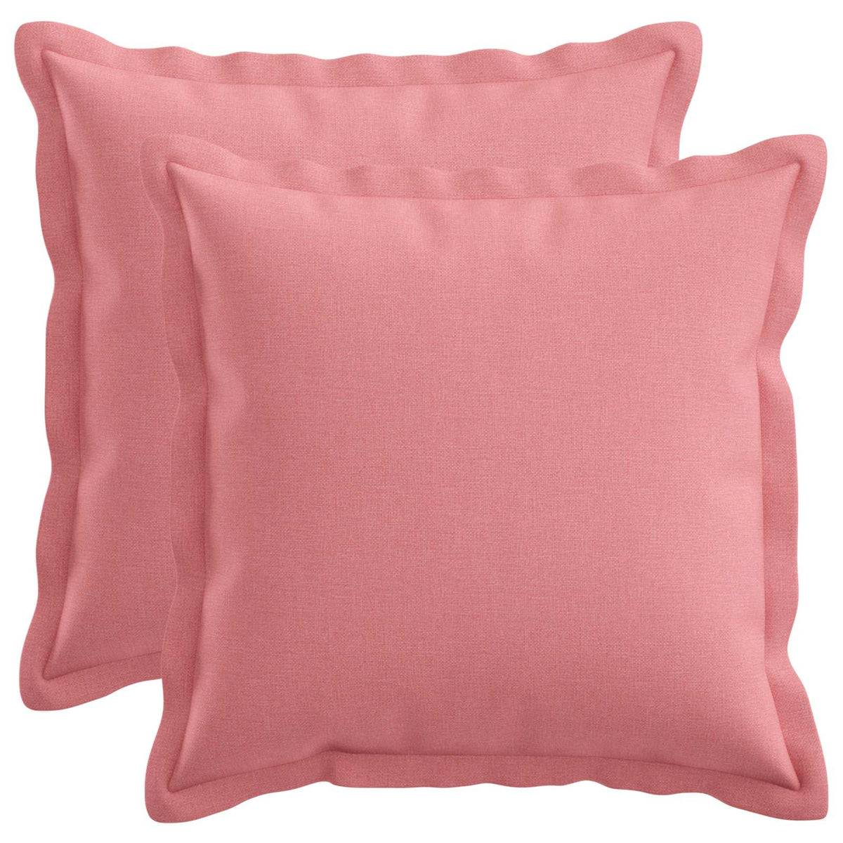 Vidaxl kussen met kussen houten 2 st roze faux linnen