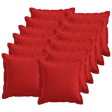 Vidaxl kussen met kussen houten 12 st rood faux linnen