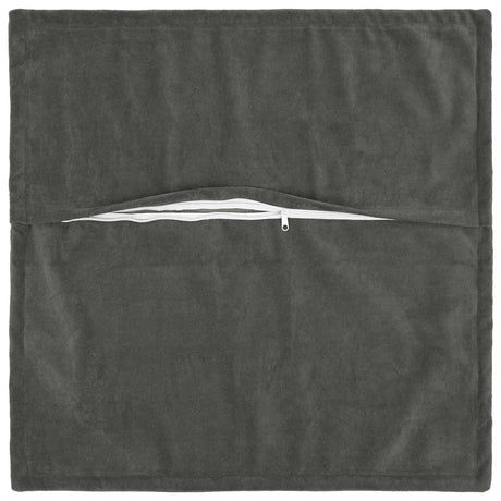 Vidaxl kussen met kussen houten 12 st antraciet microfiber fleece