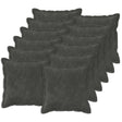 Vidaxl kussen met kussen houten 12 st antraciet microfiber fleece