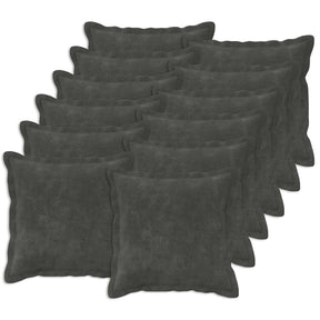 Vidaxl kussen met kussen houten 12 st antraciet microfiber fleece