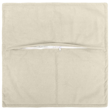Vidaxl kussen 2 st houten crèmekleurig 45 x 45 cm microfiber fleece