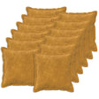 Vidaxl kussen met kussen houten 12 st geel microfiber fleece