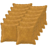 Vidaxl kussen met kussen houten 12 st geel microfiber fleece
