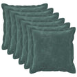 Vidaxl kussen met kussen houten 6 st zee blauw microfiber fleece