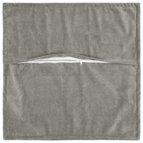 Vidaxl kussen met kussen houten 6 st lichtgrijs microfiber fleece