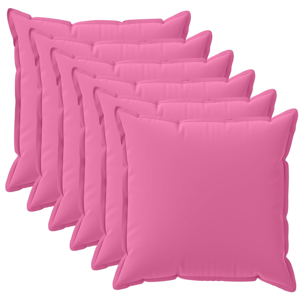 Vidaxl kussen met kussen houten 6 st roze polyester