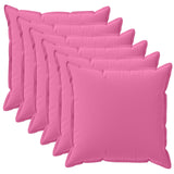 Vidaxl kussen met kussen houten 6 st roze polyester
