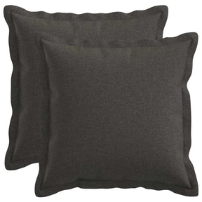Vidaxl kussen met kussen houten 2 st donkergrijs faux linnen