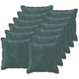 Vidaxl kussen met kussen houten 12 st zee blauw microfiber fleece