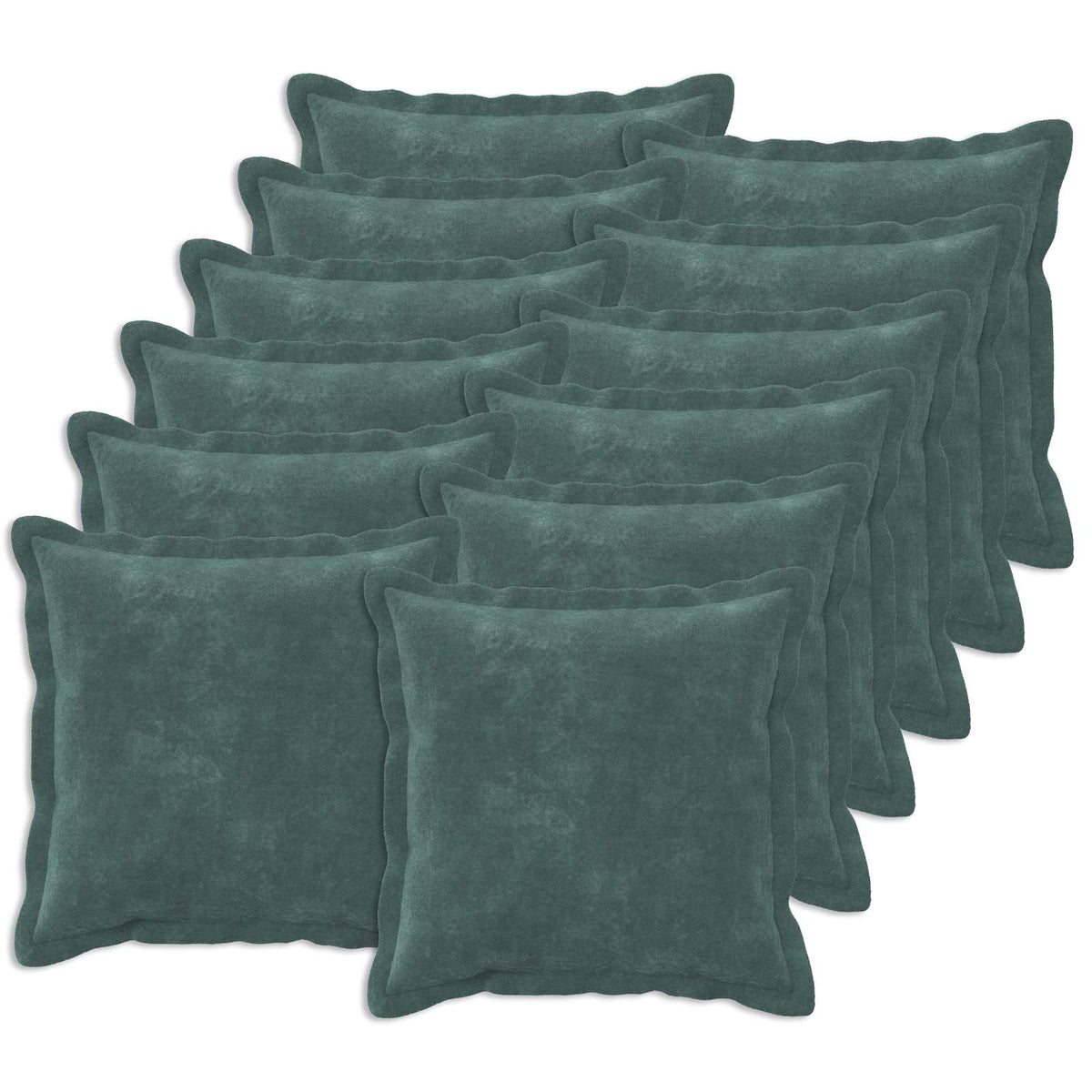 Vidaxl kussen met kussen houten 12 st zee blauw microfiber fleece