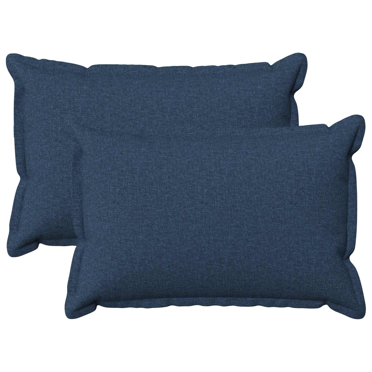 Vidaxl kussen met kussen houten 2 st blauw faux linnen