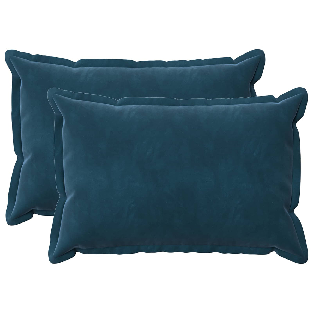 Vidaxl kussen met kussen houten 2 st blauw fluweel