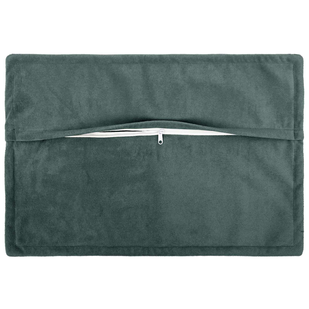 Vidaxl kussen met kussen houten 2 st zee blauw microfiber fleece