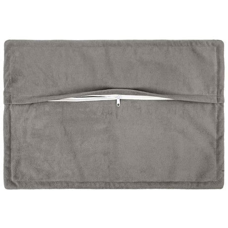 Vidaxl kussen met kussen houten 2 st lichtgrijs microfiber fleece