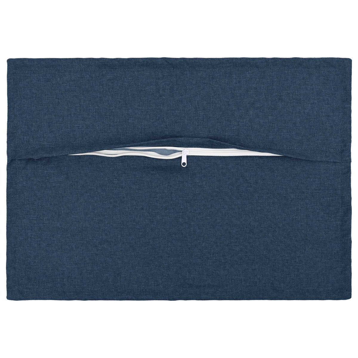 Vidaxl kussen met kussen houten 2 st blauw faux linnen