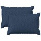 Vidaxl kussen met kussen houten 2 st blauw faux linnen