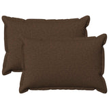 Vidaxl kussen met kussen houten 2 st bruin faux linnen