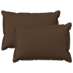 Vidaxl kussen met kussen houten 2 st bruin faux linnen