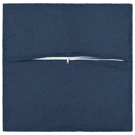 Vidaxl kussen met kussen houten 2 st blauw faux linnen