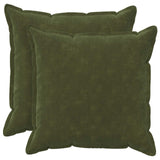 Vidaxl kussen met kussen houten 2 st groen microfiber fleece