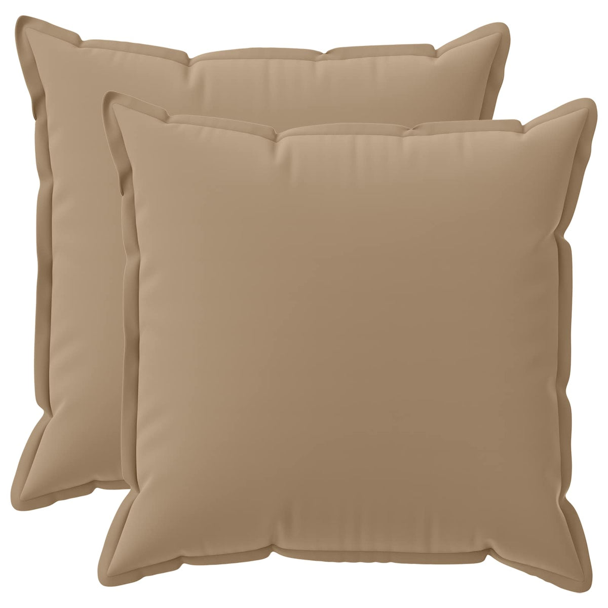 Vidaxl kussen met kussen houten 2 st taupe polyester