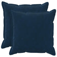 Vidaxl kussen met kussen houten 2 st blauw microfiber fleece