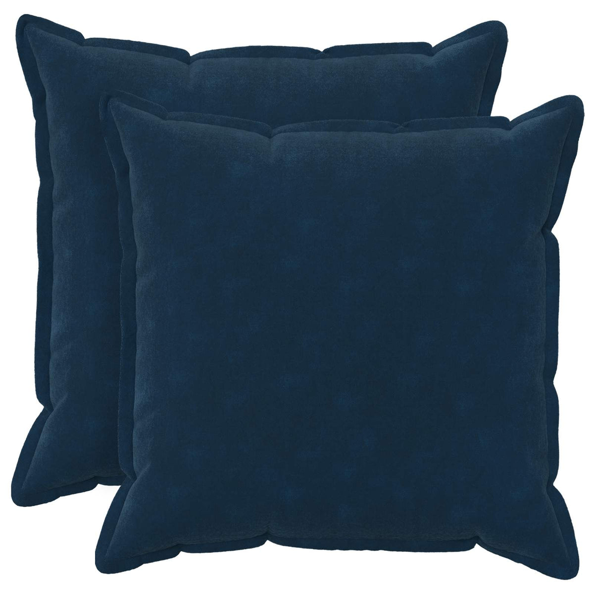 Vidaxl kussen met kussen houten 2 st blauw microfiber fleece