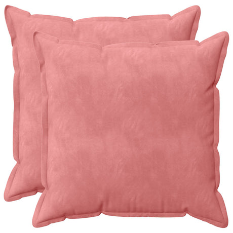 Vidaxl kussen met kussen houten 2 st roze fluweel