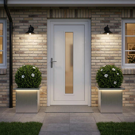 Vidaxl plantenbak met led 2 st zilver 30 x 30 x 30 cm roestvrij staal
