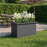 Vidaxl plantenbak met led antraciet 30 x 60 x 30 cm staal