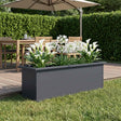 Vidaxl plantenbak met led antraciet 30 x 100 x 30 cm staal
