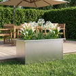Vidaxl plantenbak met led zilver 40 x 80 x 40 cm roestvrij staal