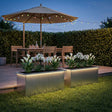 Vidaxl plantenbak met led 2 st zilver 40 x 80 x 40 cm