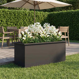 Vidaxl plantenbak met led zwart 40 x 100 x 40 cm staal