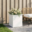 Vidaxl plantenbak met led wit 50 x 50 x 48 cm staal