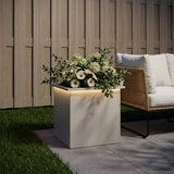 Vidaxl plantenbak met led wit 50 x 50 x 48 cm staal