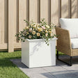 Vidaxl plantenbak met led wit 50 x 60 x 48 cm staal