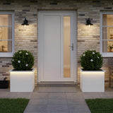 Vidaxl plantenbak met led 2 st wit 50 x 60 x 48 cm staal